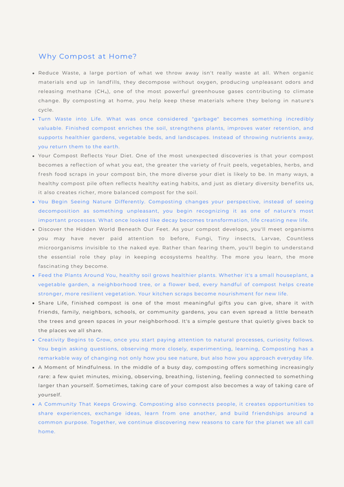 HOME COMPOSTING JOURNAL & Virtual Support.